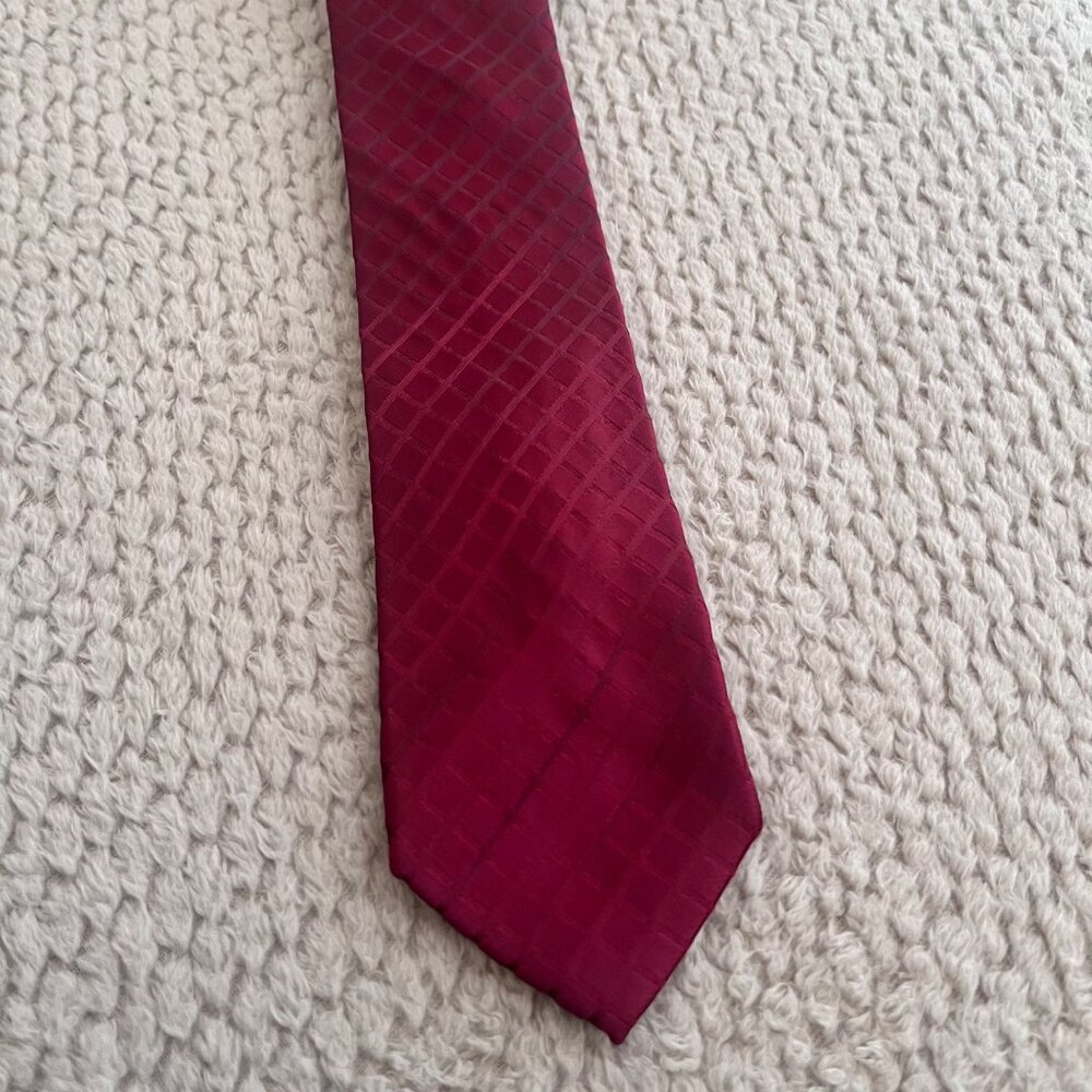 Perry Ellis Portfolio Men's Burgundy Necktie‎